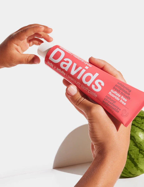 Premium Toothpaste Strawberry Watermelon Flavour by Davids Toothpaste