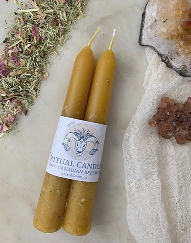 Aries Beeswax Ritual Candles by Astrobloom