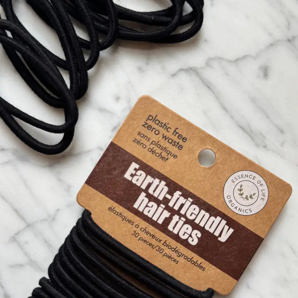Earth-Friendly Hair Ties - 6 pack | Organic & Plastic-Free