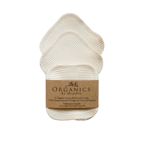 Organics by Heather mini Waffle 2ply Washcloths 4 pack