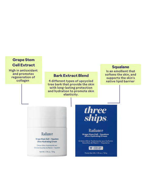 Radiance Grape Stem Cell + Squalane Day Cream by Three Ships