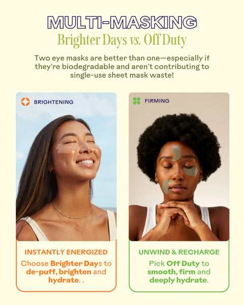 OffDuty™ Sea Algae + Bio-Peptide Smoothing Biodegradable Eye Masks