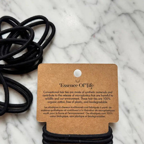 Earth-Friendly Hair Ties - 6 pack | Organic & Plastic-Free