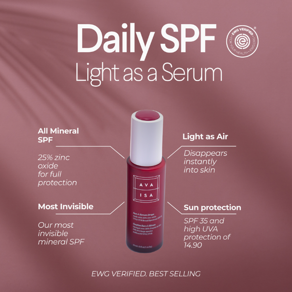 Benefits of The Sunscreen Company Ava Isa Sun-e-Serum Drops SPF 35
