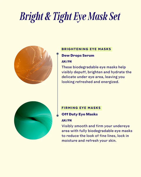 Bright & Tight Biodegradable Eye Mask Quartet