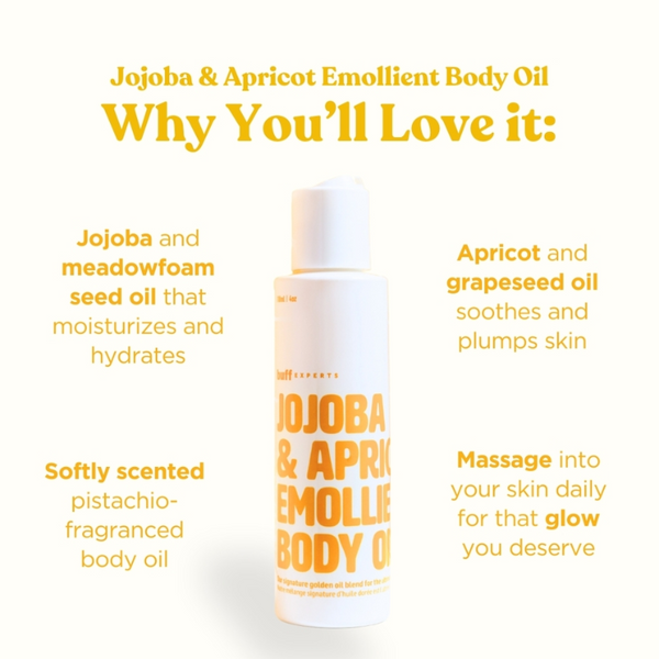 Why You'll Love Buff Expert Jojoba & Apricot Emollient Body OIl