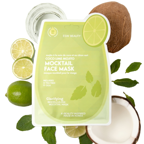 ESW Beauty Coco Lime Mojito Clarifying Biocellulose Mocktail Mask