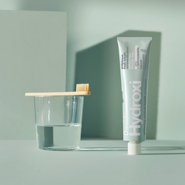set up of Davids Hydroxyapatite Whitening Peppermint Toothpaste