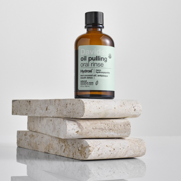 Davids Nano Hydroxyapatite Oil Pulling Oral Rinse bottle