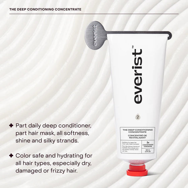Everist deep conditioning concentrate bottle on a white background