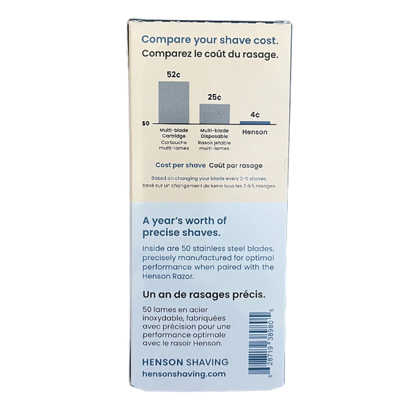 Henson Shaving Double Edge Safety Razor Blades 50 pack