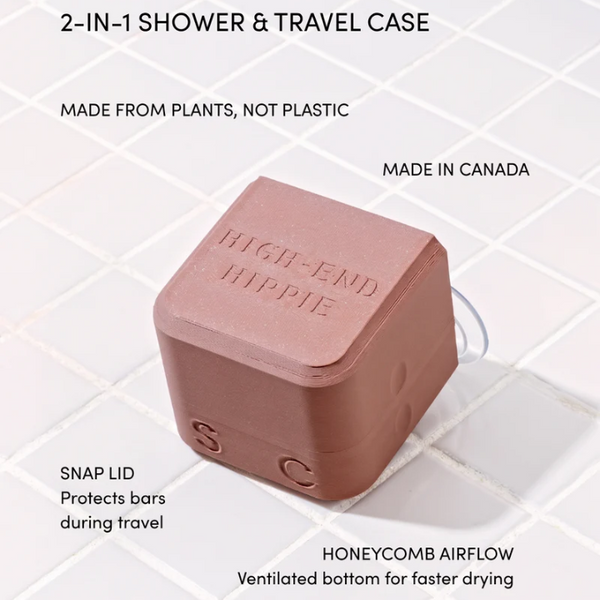 High End Hippie Travel and Shower case made from plants not plastic