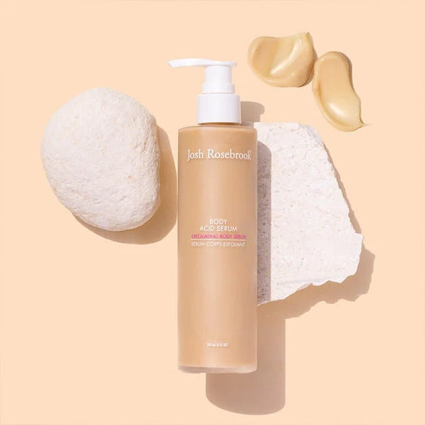 Jose Rosebrook Body Acid Serum Bottle and Texture of product