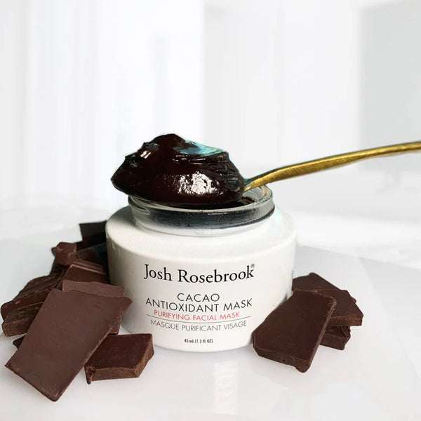 Open jar of Container of Josh Rosebrook Cacao Antioxidant Mask