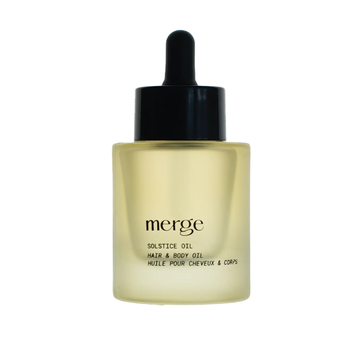 Merge Solstice Oil bottle on a white background