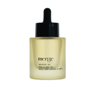 Merge Solstice Oil bottle on a white background