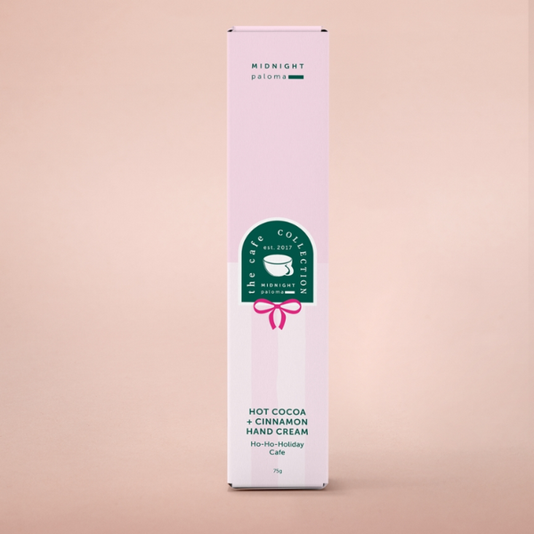 Midnight Paloma Hot Cocoa + Cinnamon Hand Cream box