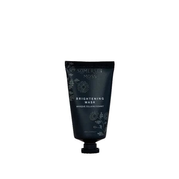 Somerset Moss brightening mask tube on a beige background