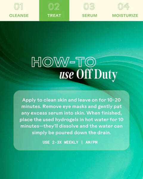 OffDuty™ Sea Algae + Bio-Peptide Smoothing Biodegradable Eye Masks