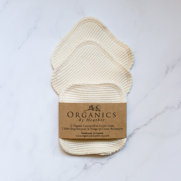 Organics by Heather Waffle 2ply Mini Washcloths 4 pack