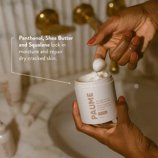 Person Using Paume Hand and Foot Hydrating Mask