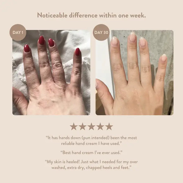Paume Hand and Foot Hydrating Mask Before and After 