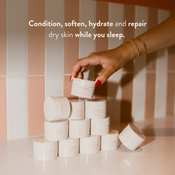 Stack of Mini Paume Overnight hand and foot hydrating mask