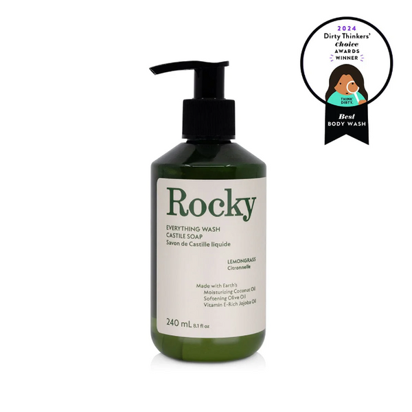 Bottle of Rocky Everything Wash Castile Soap Lemongrass