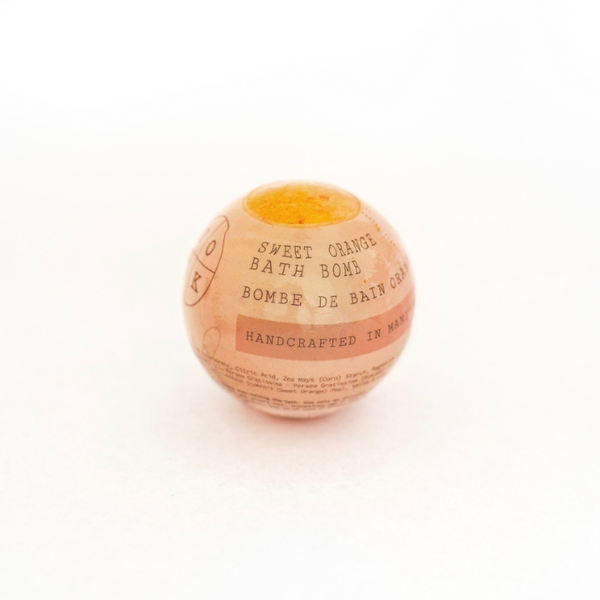 Soak Bath Co. Sweet Orange Bath Bomb made in Canada