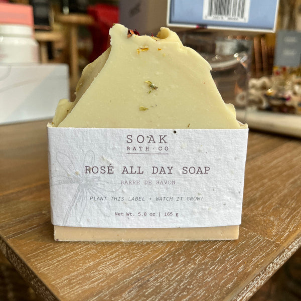 Soak Bath Co. Rosé All Day Bar Soap Made in Canada Manitoba