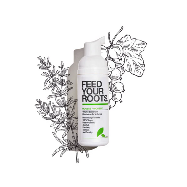 Bottle of Yarok 2oz Feed your roots hair mousse