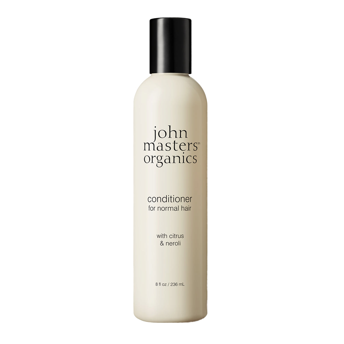 John Masters Organics conditioner bottle on a white background