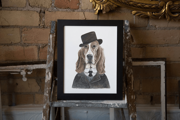 Art Print of a Dapper Dog by Gotamago