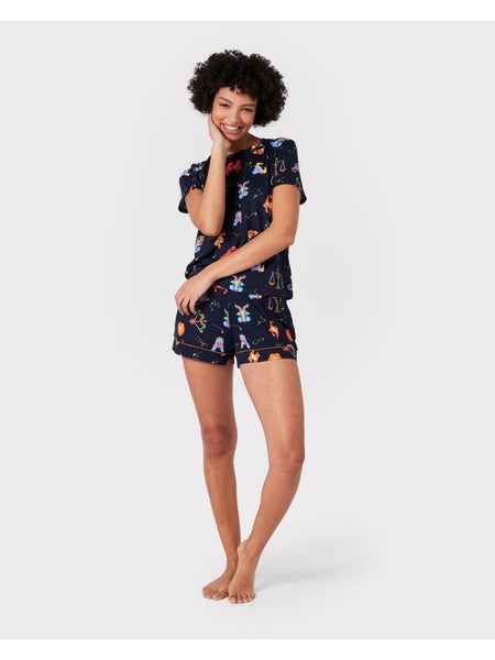 Astrology Print Short Pyjama Set by Chelsea Peers