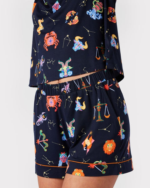 Astrology Print Short Pyjama Set by Chelsea Peers