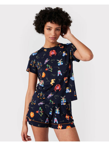 Astrology Print Short Pyjama Set by Chelsea Peers