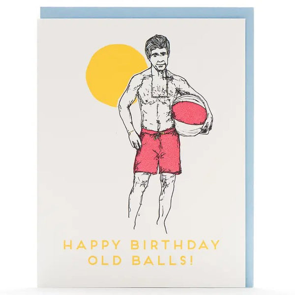 Birthday Old Balls Throwback Card by Porchlight Press