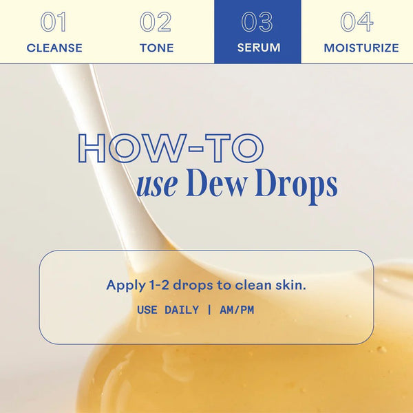 Dew Drops Mushroom Hyaluronic Acid + Vitamin C Serum by Three Ships