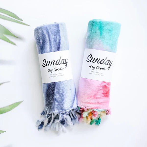 Everyday Tie Dye Turkish Towel by Sunday Dry Goods