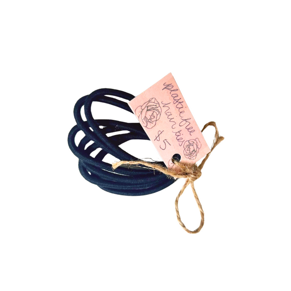 Earth-Friendly Hair Ties - 6 pack | Organic & Plastic-Free