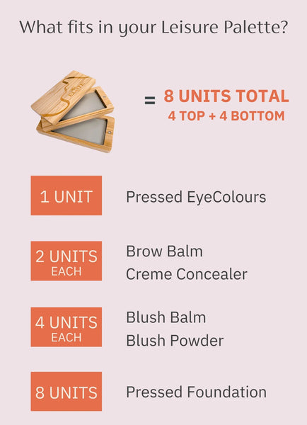 what fits in your leisure palette 8 units total