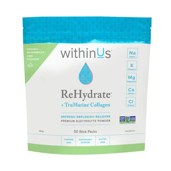 ReHydrate Stick Pack Pouch - Watermelon Lime Flavour by WithinUs