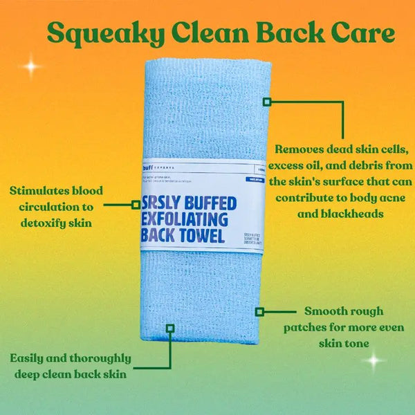 SRSLY Buffed Exfoliating Back Towel by Buff Experts