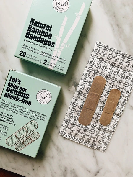 100% biodegradable Bamboo bandages, 20 strips (2 sizes) by Essence of Life