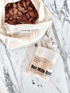 100% organic cotton nut milk bag by Essence of Life