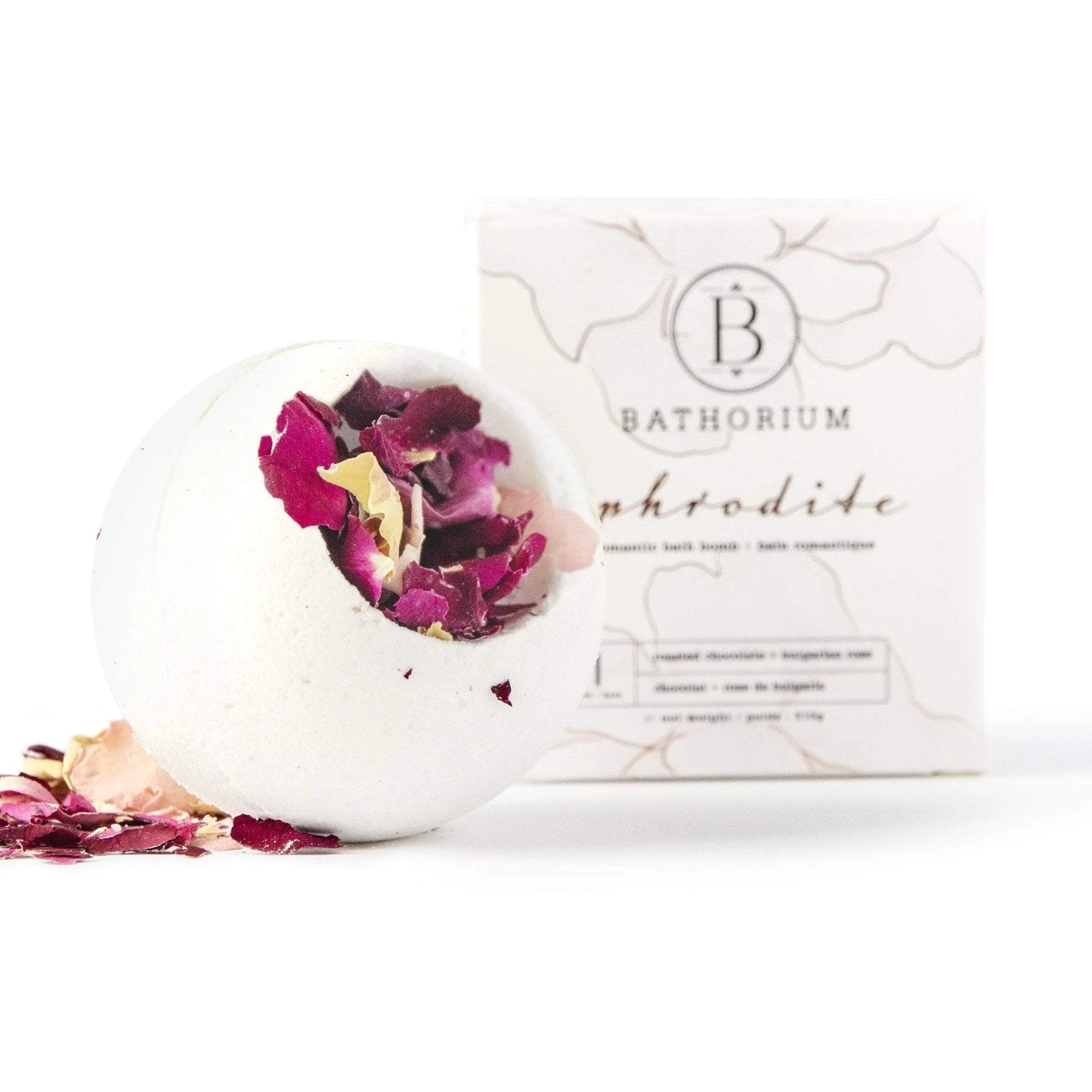 Aphrodite - Chocolate & Bulgarian Rose Bath Bomb by Bathorium