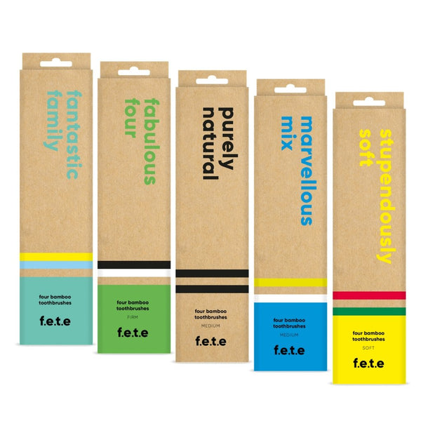 Bamboo Toothbrush Multipacks by F.E.T.E.