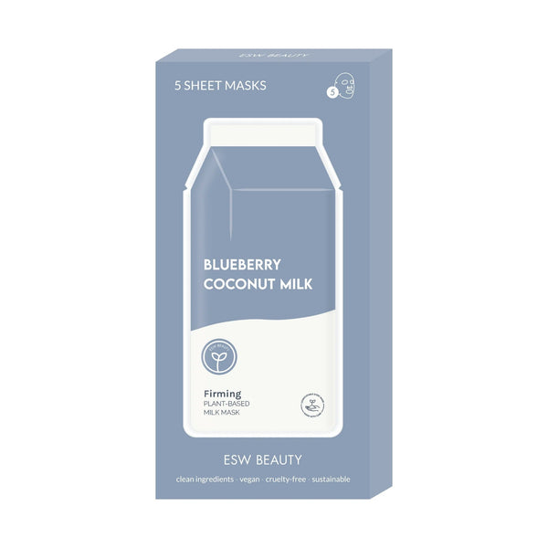 Blueberry Coconut Milk Firming Plant-Based Milk Mask Box by ESW Beauty