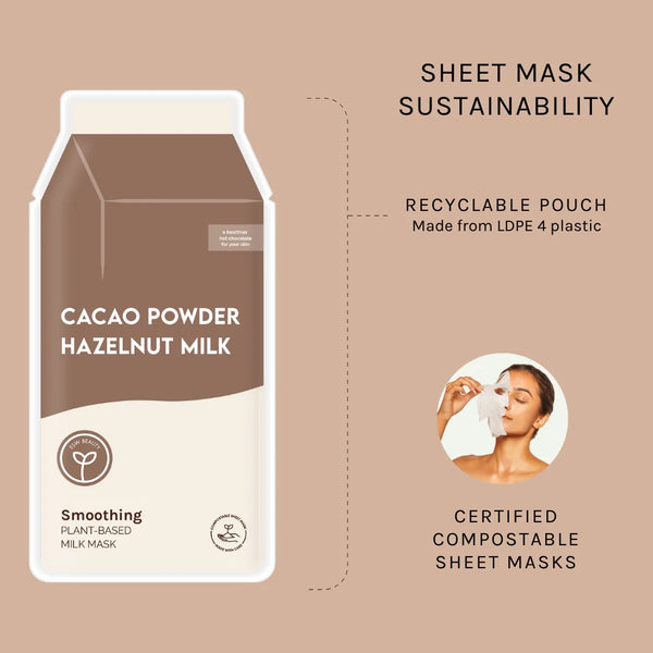 Cacao Powder Smoothing Plant-Based Milk Mask by ESW Beauty