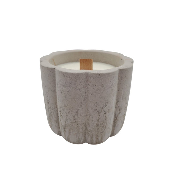 Concrete Blossom Candle by Natural Designs Co.